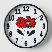 Horloge murale du joueur de pinball avec cadre en 