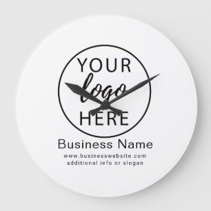 Horloge murale du logo d'entreprise personnalisé