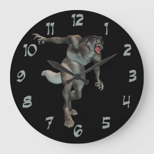 Horloge murale du loup-garou