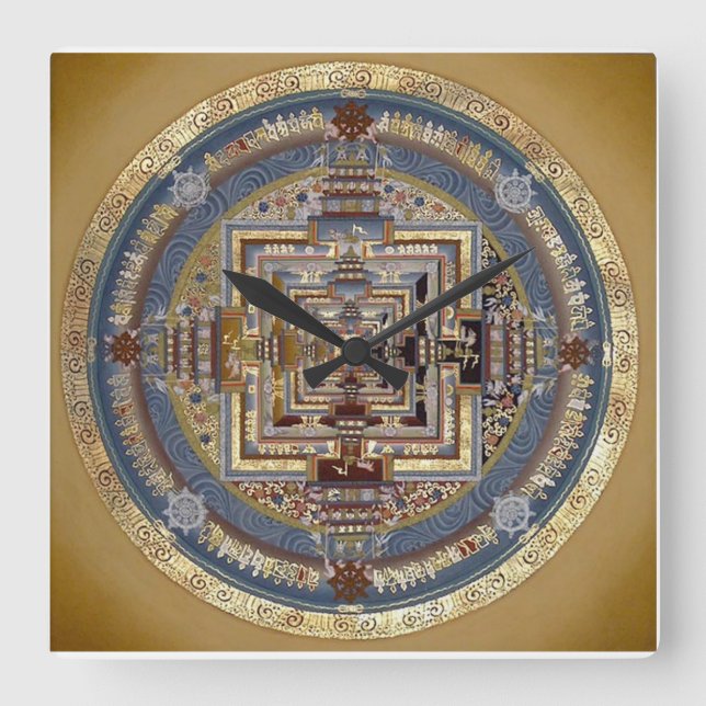 Horloge murale du mandala B de Kalachakra (Recto)