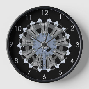 Horloge murale du moteur radial avec un Arrière - 
