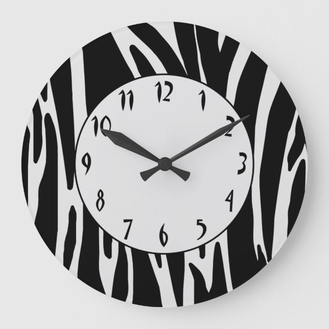 Horloge murale du Motif d'impression Zebra (Recto)