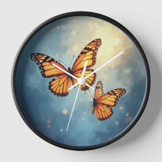 Horloge murale du papillon brillant
