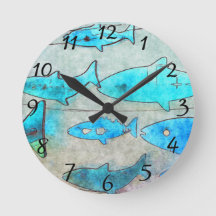 Horloge murale du poisson
