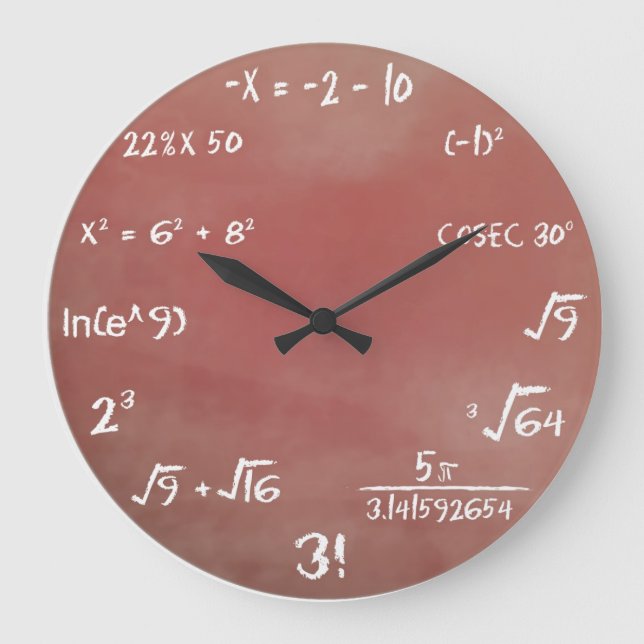Horloge murale du questionnaire mathématique (Recto)