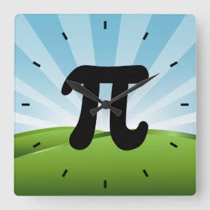 Horloge murale du symbole Pi