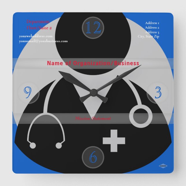 Horloge murale du thème Médicale HAMbyWG (Recto)