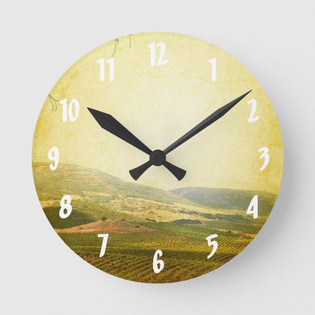 Horloge murale du vignoble de campagne italien (Recto)