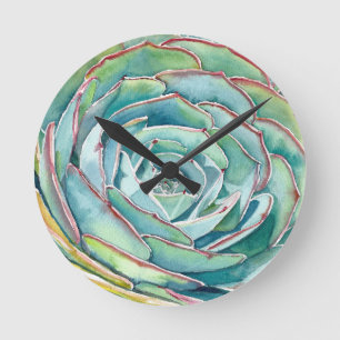 Horloge murale Echeveria Succulente
