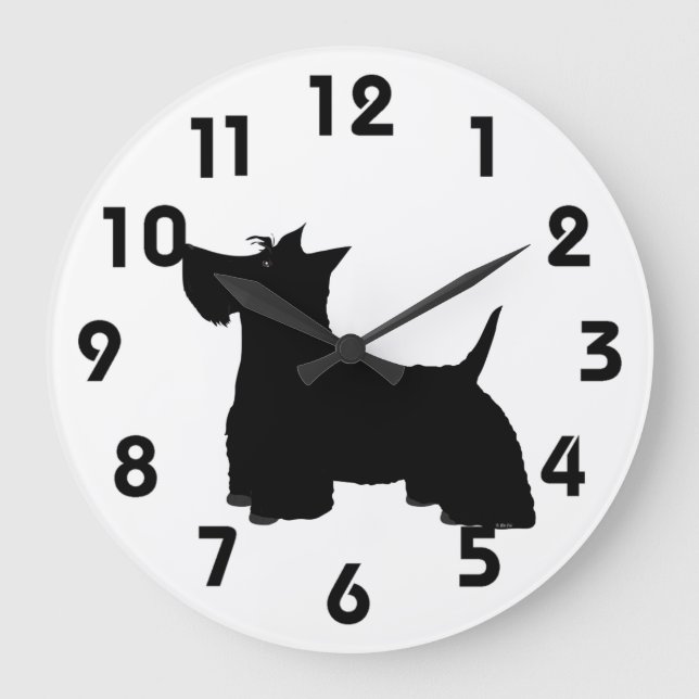 Horloge murale écossaise Terrier (Recto)
