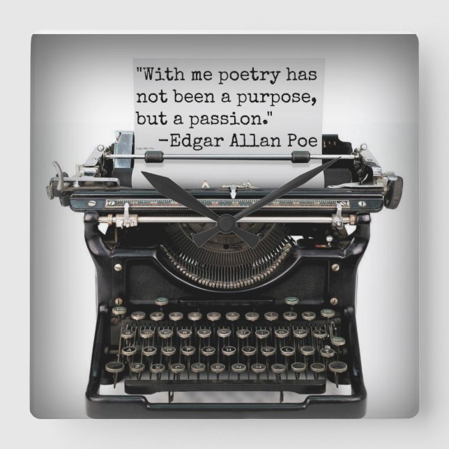 Horloge murale Edgar Allan Poe (Recto)