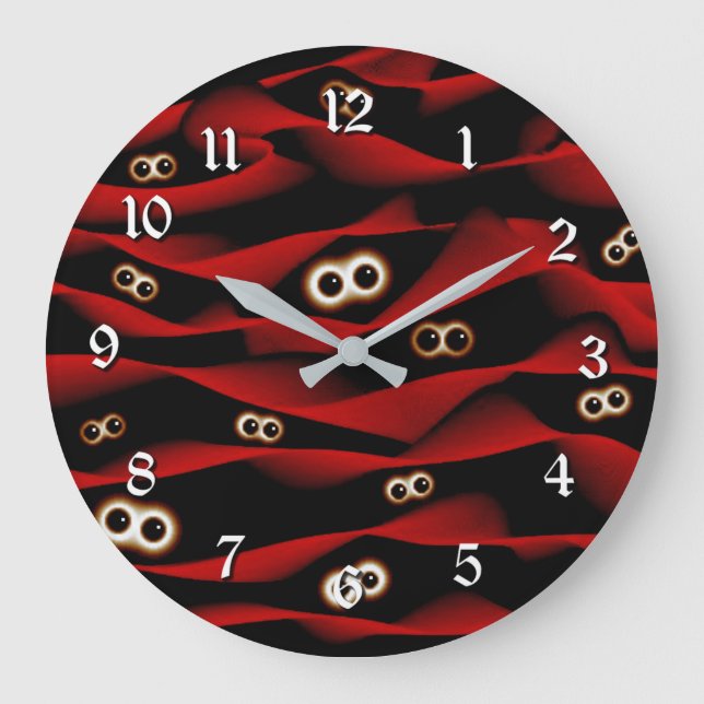 Horloge murale éffrayante des yeux (Recto)