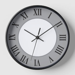 Horloge murale élégante - Gris