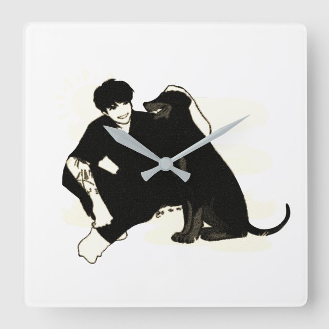 Horloge murale en acrylique (Recto)