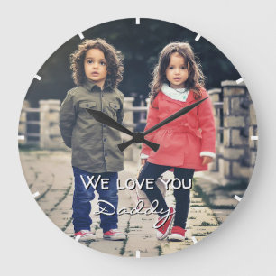 Horloge murale en acrylique avec photo « Nous t'ai