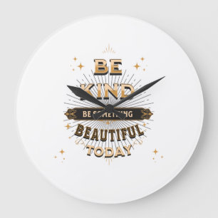 Horloge murale en acrylique "Be Kind"