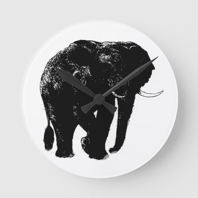 Horloge murale en acrylique éléphant (Recto)
