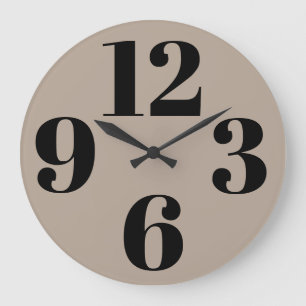 Horloge murale en acrylique - Fond beige avec gran