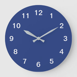 Horloge murale en acrylique minimaliste bleu foncé