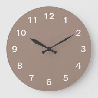 Horloge murale en acrylique minimaliste Taupe