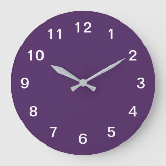 Horloge murale en acrylique minimaliste violet fon