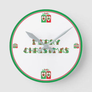 Horloge murale en acrylique Noël joyeux