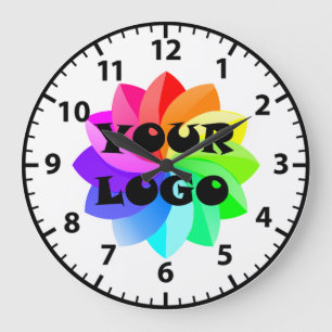 Horloge murale en acrylique pour le logo de votre 