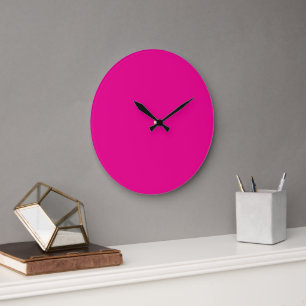 Horloge murale en acrylique rose Décoration chic
