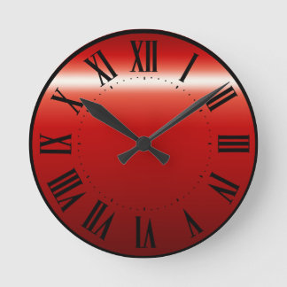 Horloge murale en argent rouge