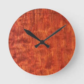 Horloge murale en bois de Bubinga (faux)