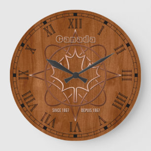 Horloge murale en bois de cuivre depuis 1876 Canad