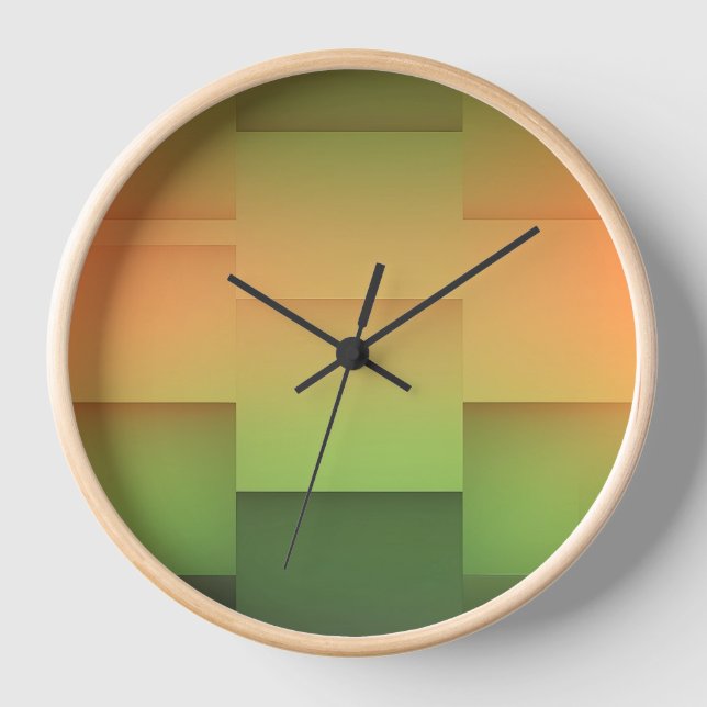 Horloge murale en briques de couleur (Recto)