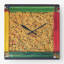 Horloge murale en carreaux vintages