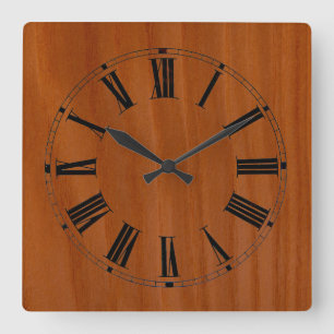 Horloge murale en cerisier en bois