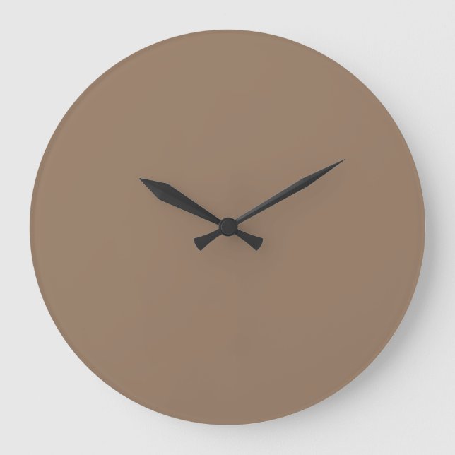 Horloge murale en couleur solide - Simply Taupe (Recto)