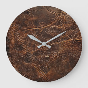 Horloge murale en cuir