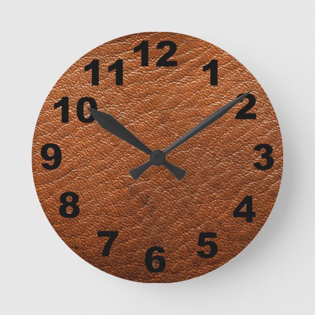 Horloge murale en cuir Brown (Recto)