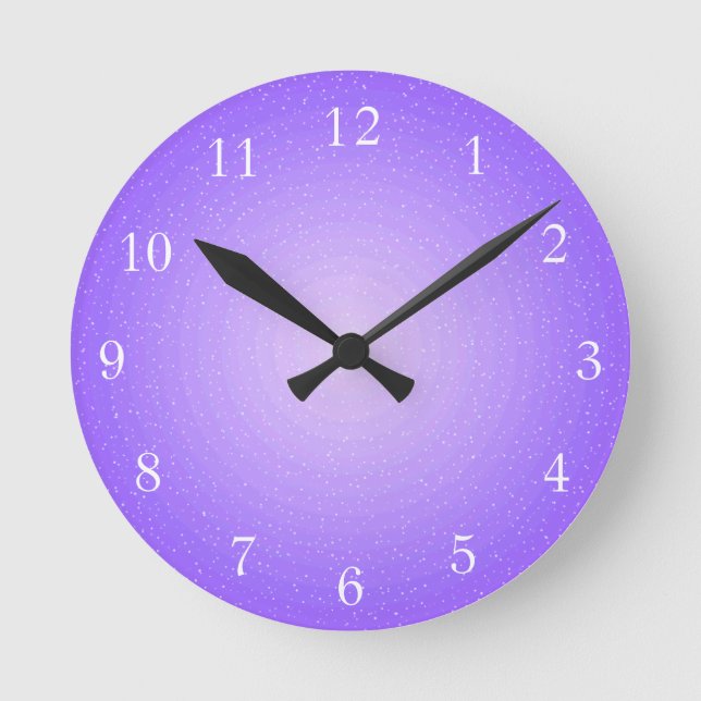Horloge murale en design imprimé clair violet clai (Recto)