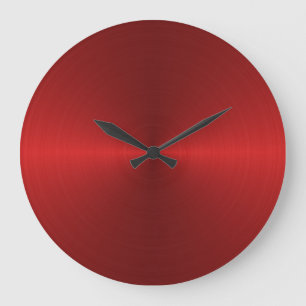 Horloge murale en étoile rouge sans chiffres