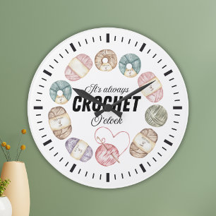 Horloge murale en fil à crocheter mignon Idée ca