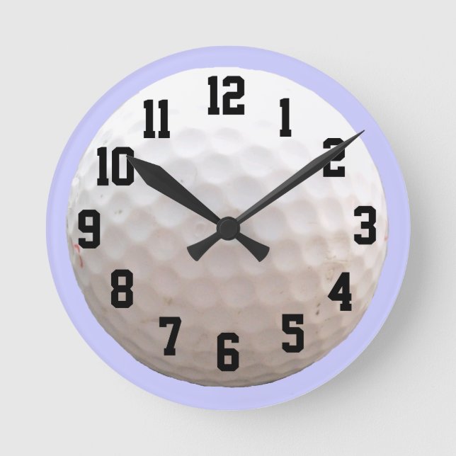 Horloge murale en forme de balle de golf (Recto)