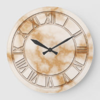 Horloge murale en marbre crème