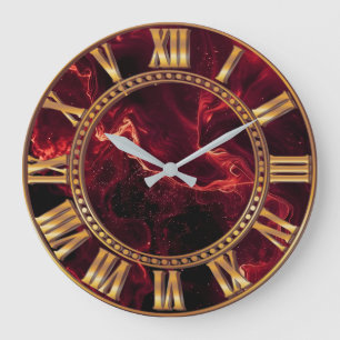 Horloge murale en marbre de Bourgogne de luxe avec