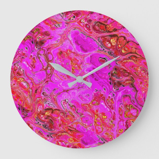 Horloge murale en marbre magenta (Recto)