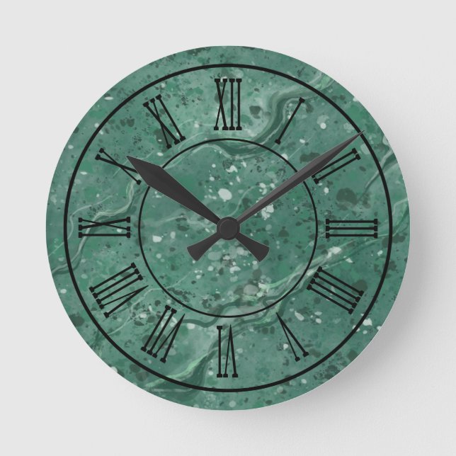 Horloge murale en marbre vert de style classique (Recto)