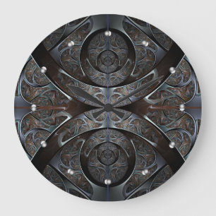 Horloge murale en métal lourd