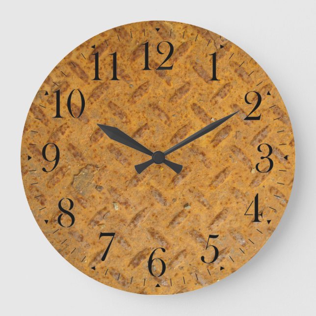 Horloge murale en métal plaqué acier Steampunk (Recto)