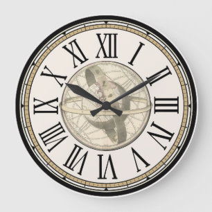 Horloge murale en orbite planétaire Steampunk