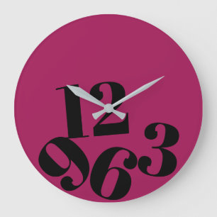 Horloge murale - En Rose De Grands Nombres Sont To