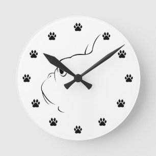 Horloge murale en silhouette